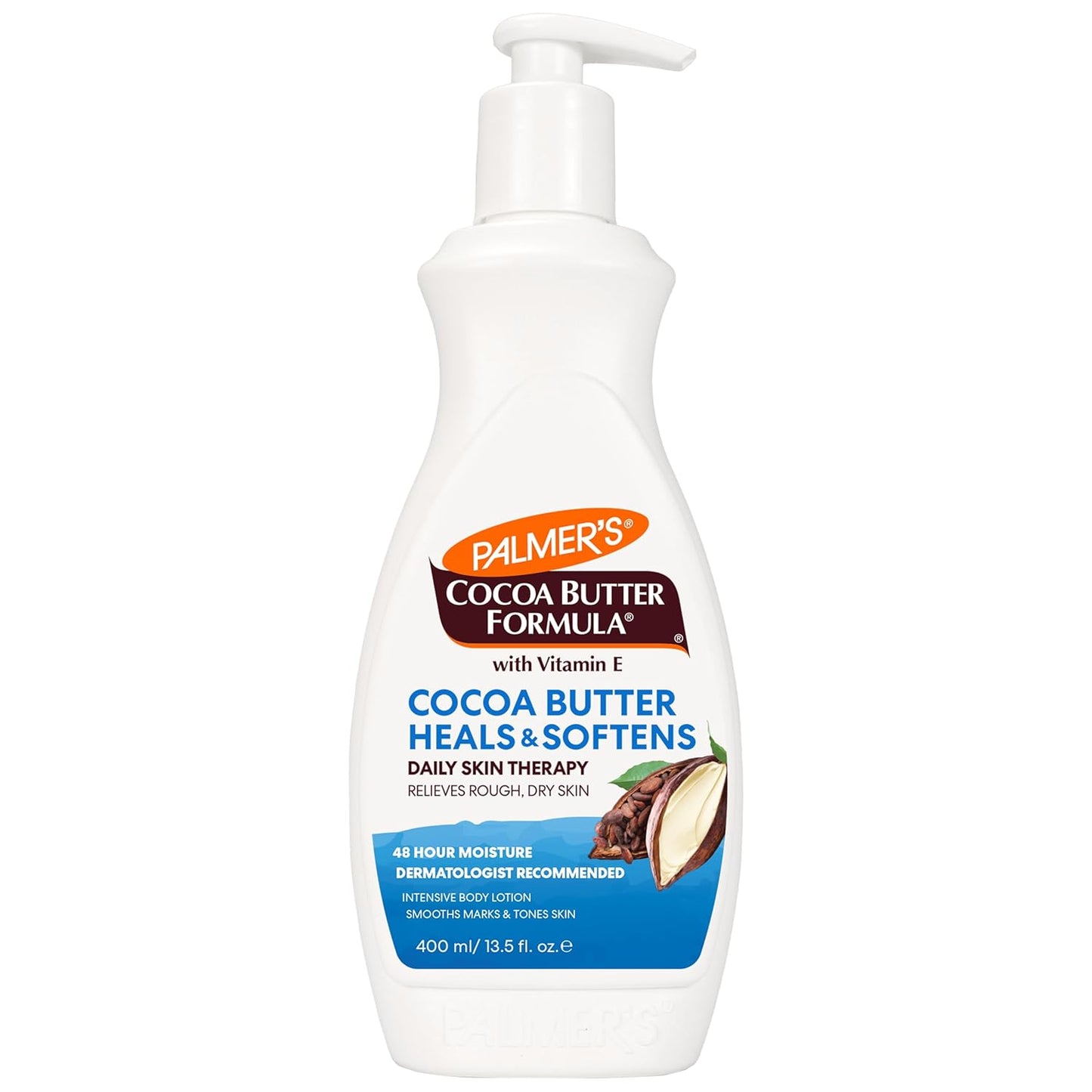 Palmer's Cocoa Butter Formula Daily Skin Therapy Cocoa Butter Body Lotion for Dry Skin, Hand & Body Moisturizer, Pump Bottle, 13.5 Oz