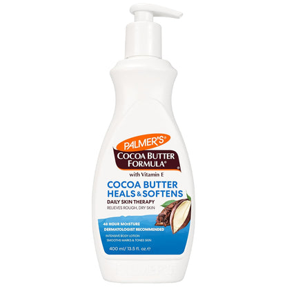 Palmer's Cocoa Butter Formula Daily Skin Therapy Cocoa Butter Body Lotion for Dry Skin, Hand & Body Moisturizer, Pump Bottle, 13.5 Oz