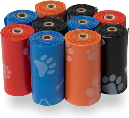 Best Pet Supplies Dog Poop Bags for Waste Refuse Cleanup, Doggy Roll Replacements for Outdoor Puppy Walking and Travel, Leak Proof and Tear