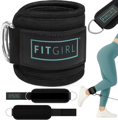 FITGIRL Ankle Strap for Cable Machine Premium Padding and Comfort for Cable Exercise Machines, Cable Exercise Attachment for Home &
