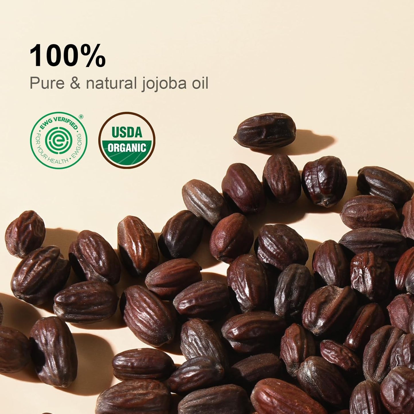 Yoken Pure Jojoba Oil Organic USDA Certified 16 fl oz, 100% Natural Jojoba Oil for Hair, Skin & Face, Cold Pressed