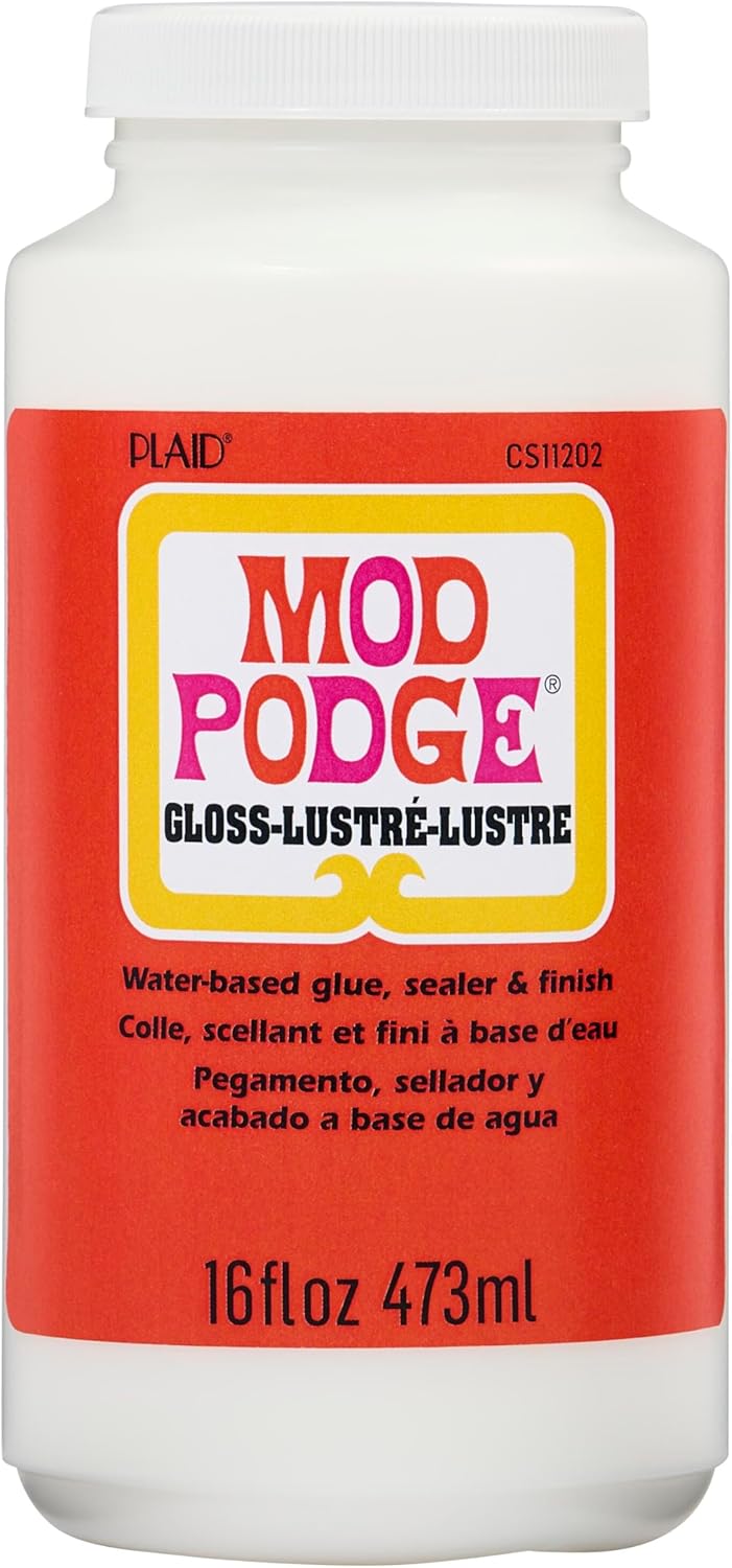 Mod Podge Gloss Sealer, Glue & Finish: All-in-One Craft Solution- Quick Dry, Easy Clean, for Wood