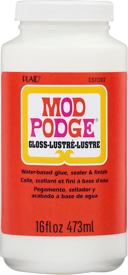 Mod Podge Gloss Sealer, Glue & Finish: All-in-One Craft Solution- Quick Dry, Easy Clean, for Wood