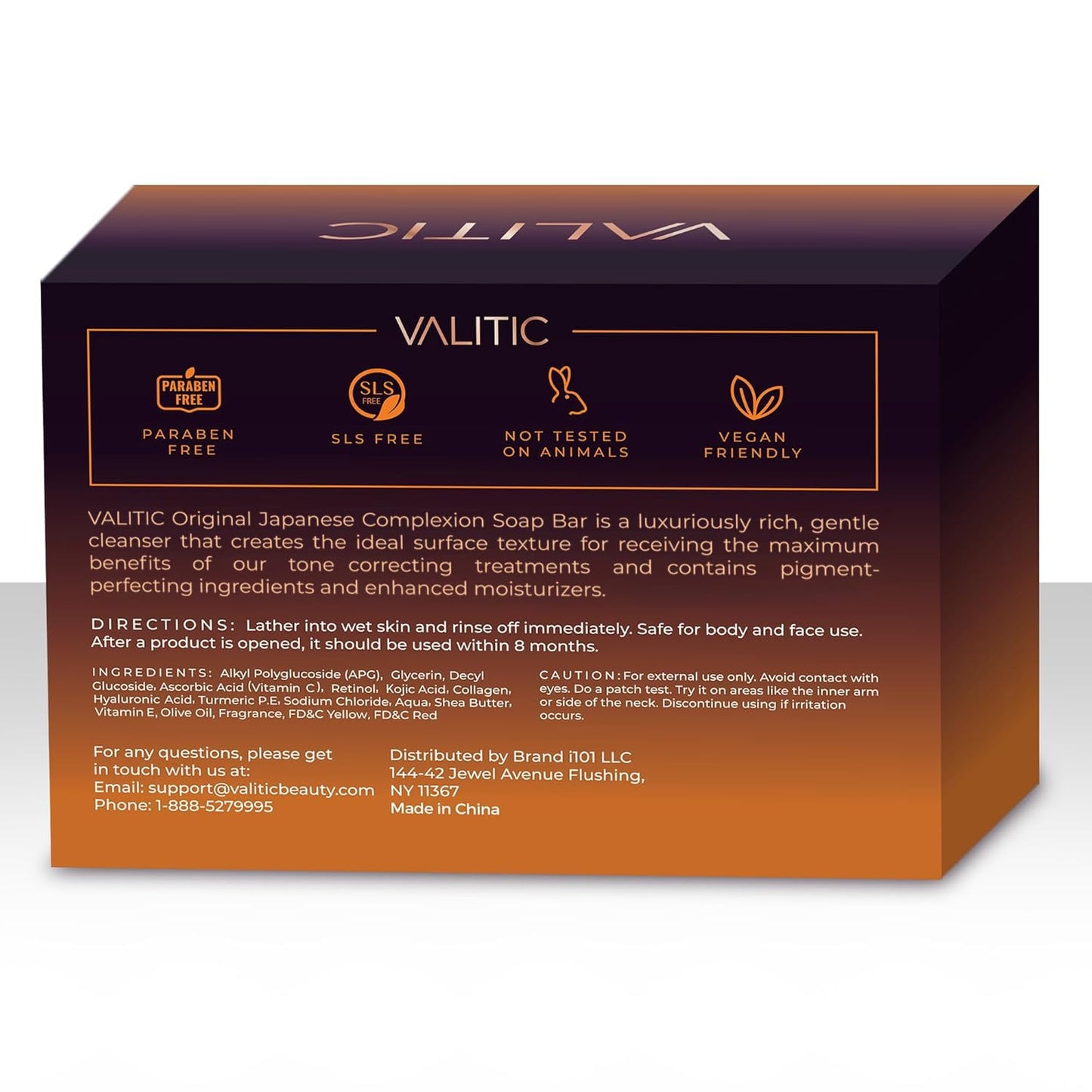 VALITIC Kojic Acid Dark Spot Remover Soap Bars with Vitamin C, Retinol, Collagen, Turmeric - Original Japanese Complex Infused with Hyaluronic