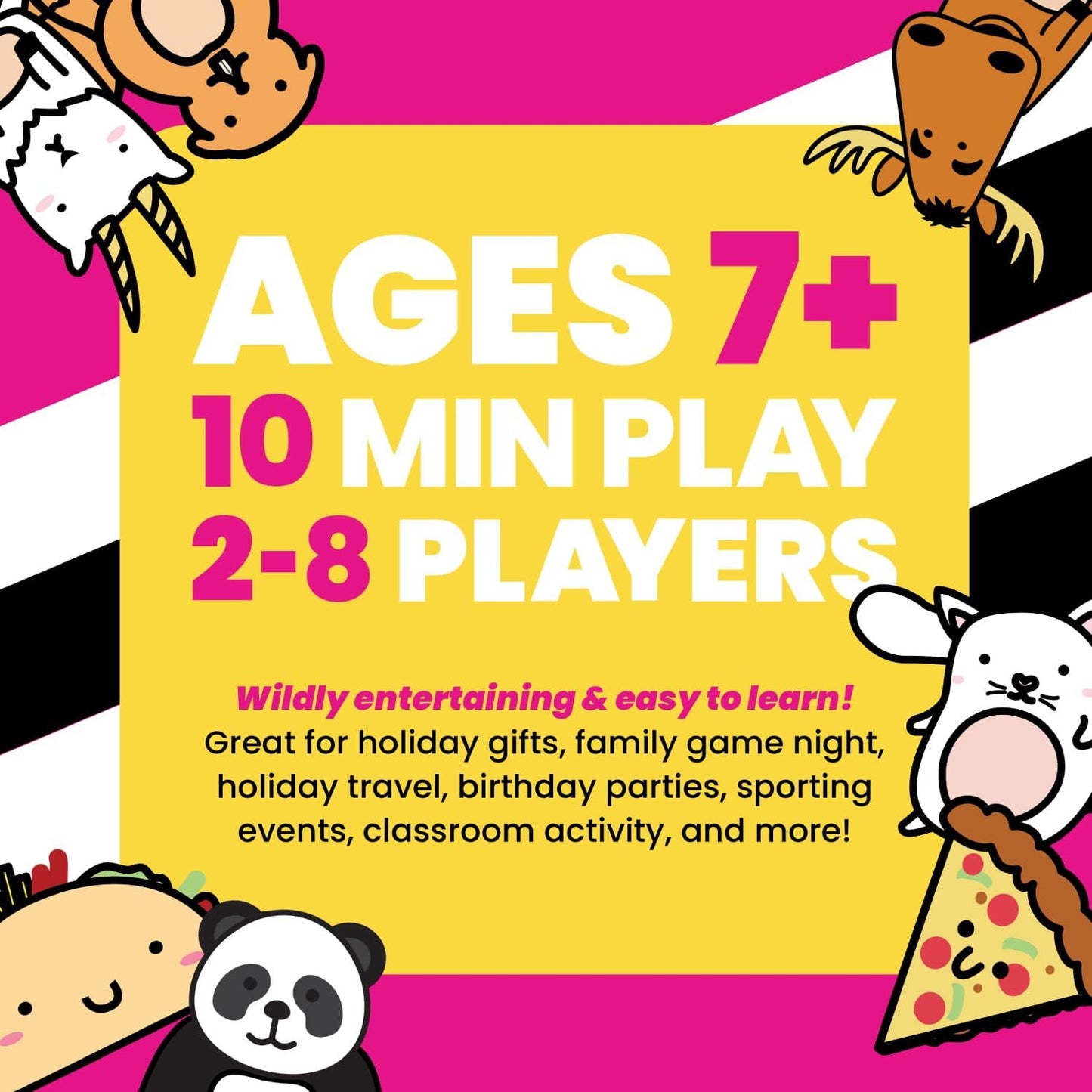 Taco Cat Goat Cheese Pizza Wildly Entertaining Card Game for Family and Group Game Night, Easy to Learn and Play with 10-15 Minute