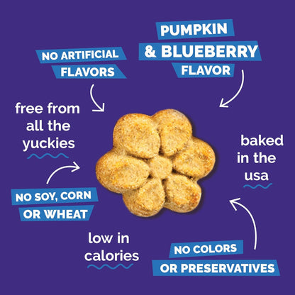 Fruitables Baked Dog Treats, Healthy Pumpkin Treat for Dogs, Low Calorie & Delicious, No Wheat, Corn or Soy, Made in the