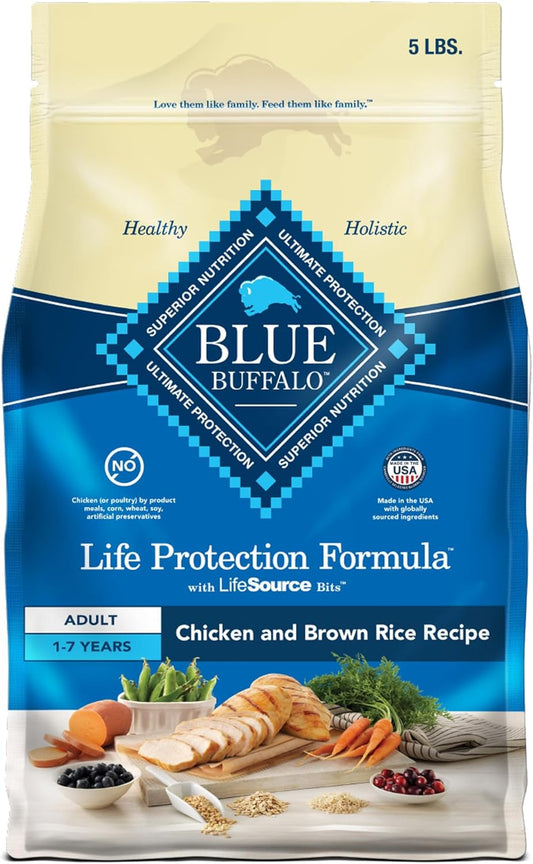 Blue Buffalo Life Protection Formula Adult Dry Dog Food, Helps Build and Maintain Strong Muscles, Made with Natural