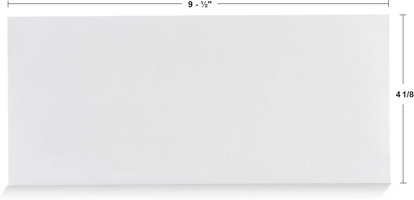 Aimoh Security Self Seal Envelopes 100 Qty |No Window, EnveGuard, 4 x 9", White, 24 LB, 100 Count