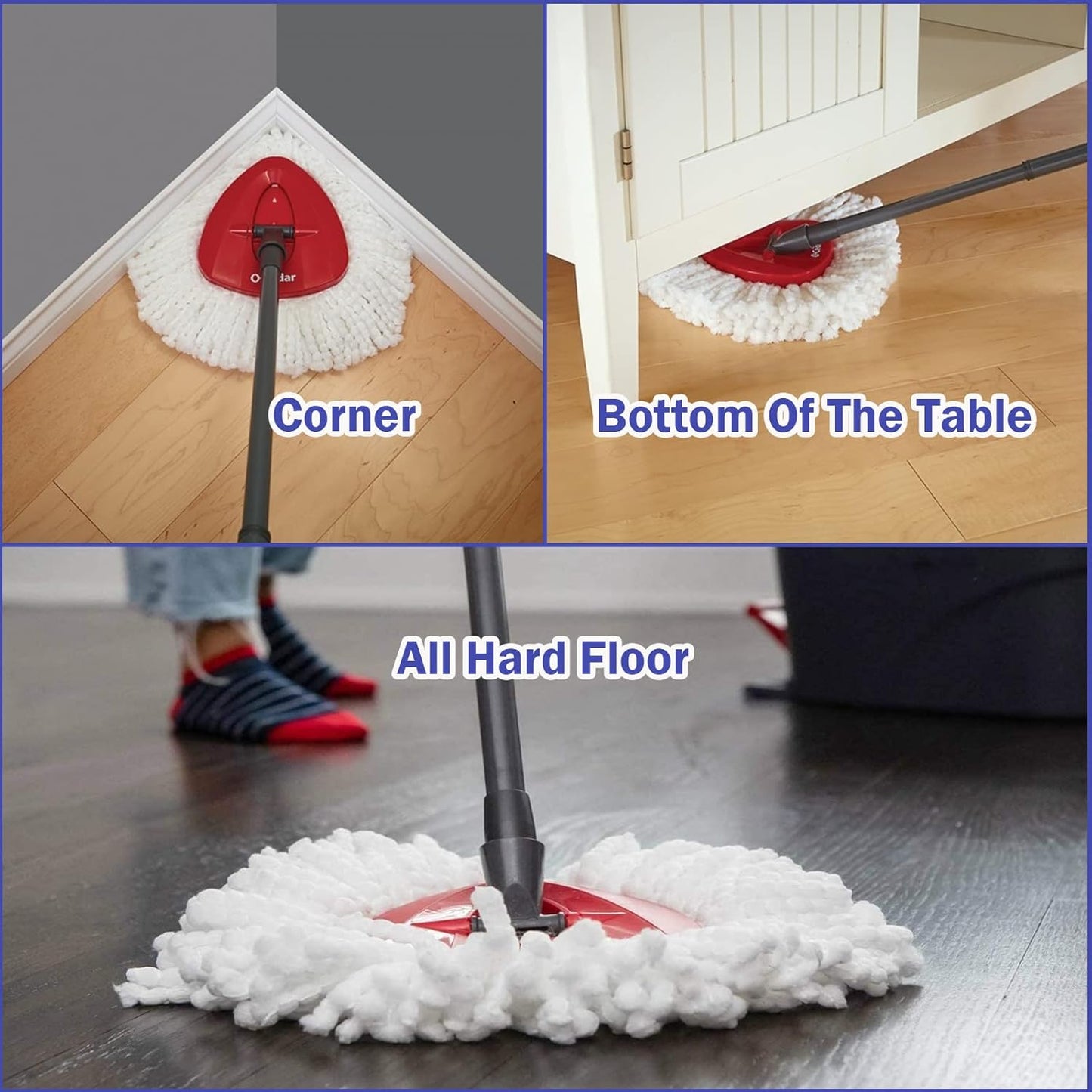 Spin Mop Replacement Head 4 Pack Mop Refill,Deep Clean,Machine Washable and Easy to Replace