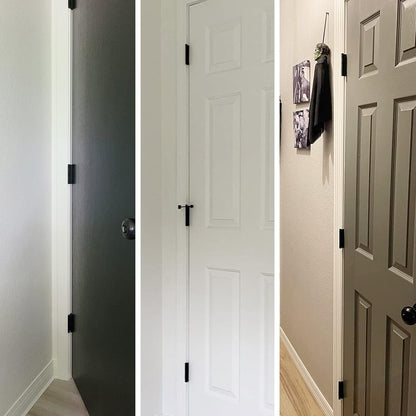 30 Pack Rounded Matte Black Door Hinges 3.5 Inch 5/8" Radius Interior 3 1/2" Flat Iron Bifold Residential Standard Bedroom Indoor for Doors 3