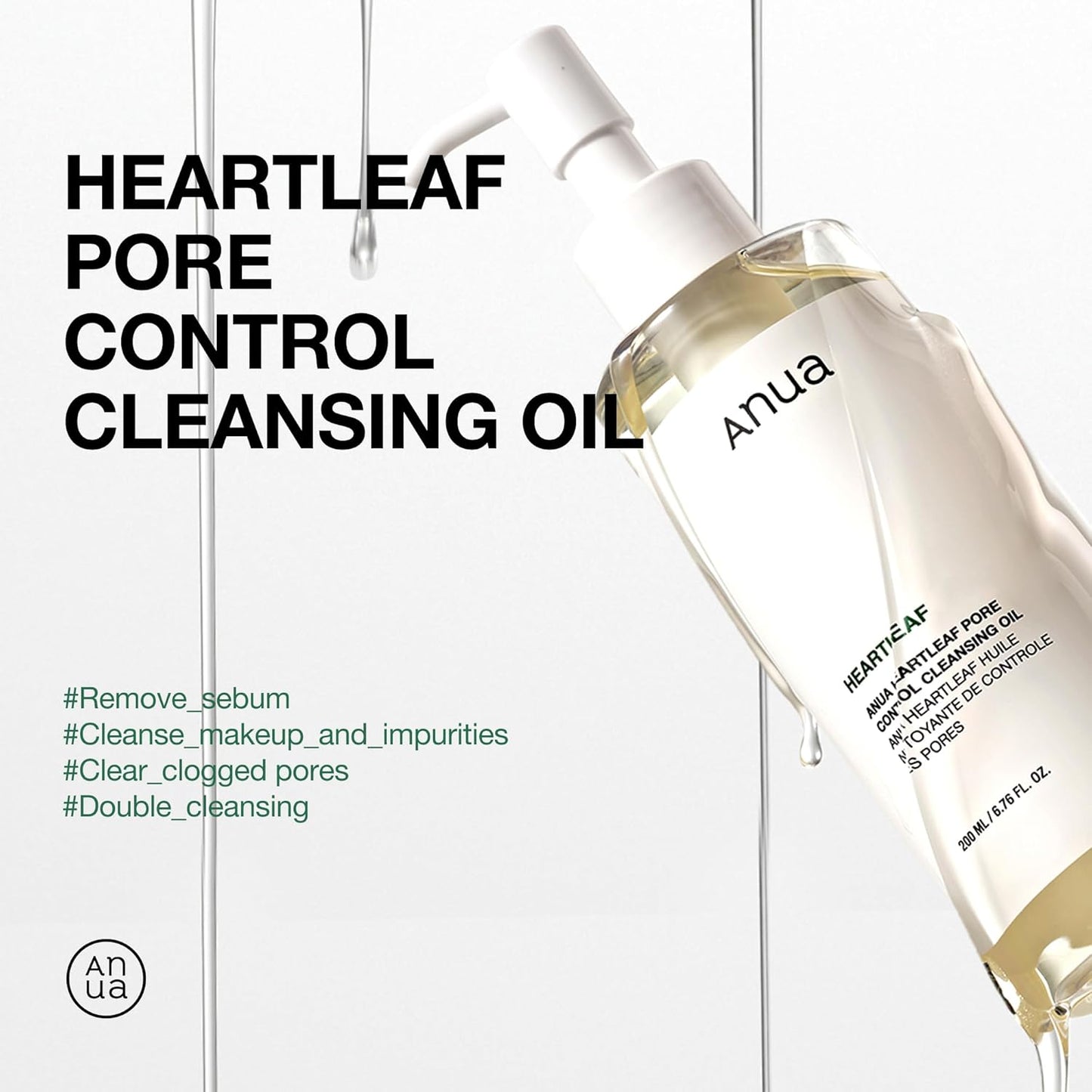 Anua 3-Step Glass Skin Beginner Set, Oil Cleanser and Face Wash with Facial Serum, Double Cleansing Daily Routine with