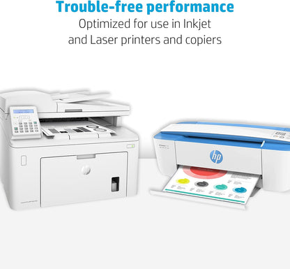 HP Printer Paper, 8.5 x 11 Paper, Office 20 lb, 3 Ream Case - 1500 Sheets, 92 Bright, Made in USA - FSC Certified, 112090C, White