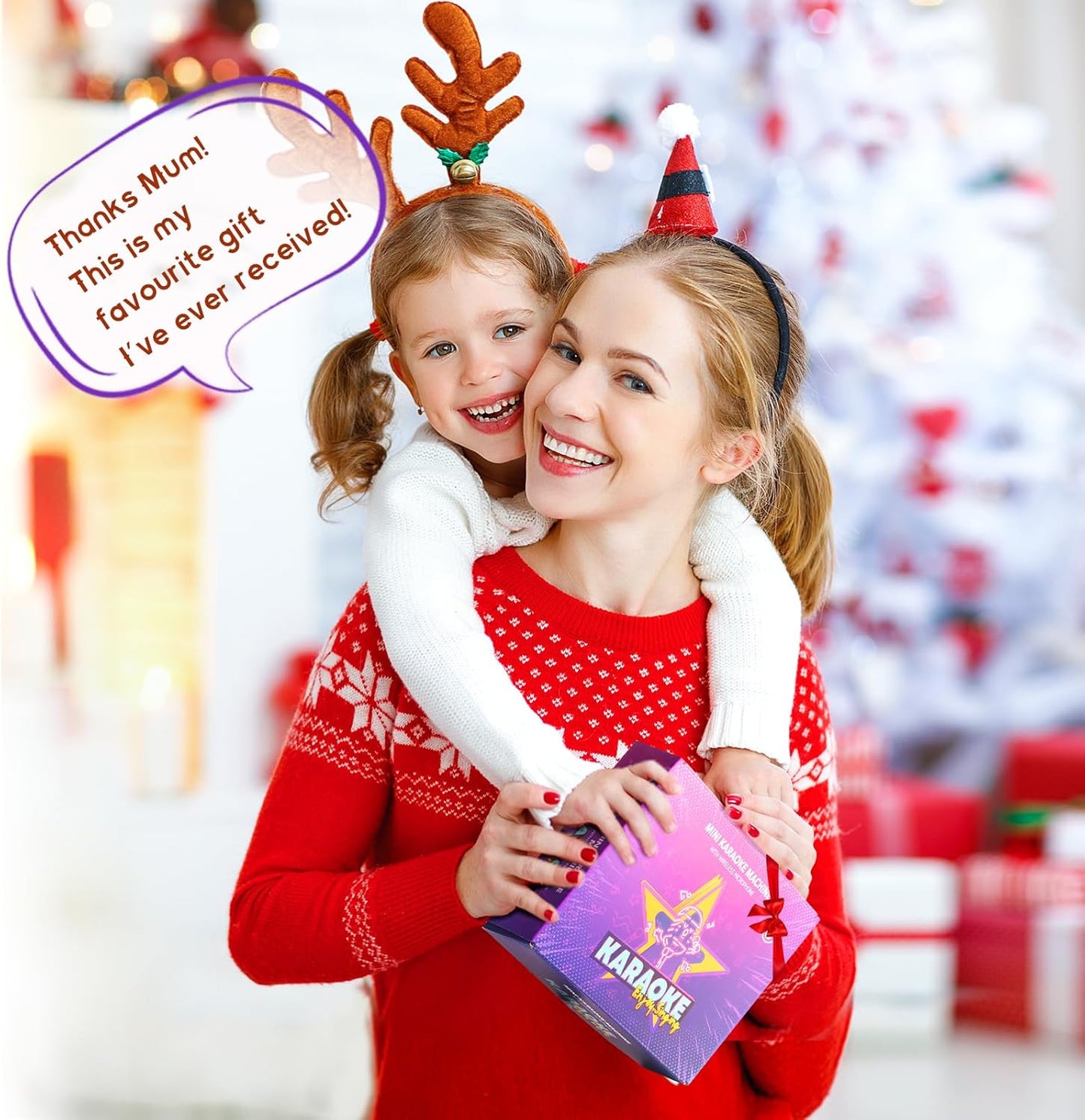 YLL Karaoke Machine for Kids, Portable Mini Speaker with 2 Wireless Microphones, TOP Kids Gifts for Girls Ages 3, 4, 5, 6, 7, 8, 9, 10+ Years
