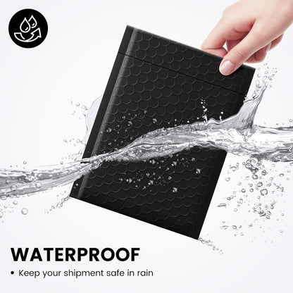 Fuxury Bubble Mailers 6x10" 100 Pack Black Padded Envelopes Usable Size 6x9" Thick Mailing Envelopes Bubble Opaque Padded Mailers Shipping Bags for
