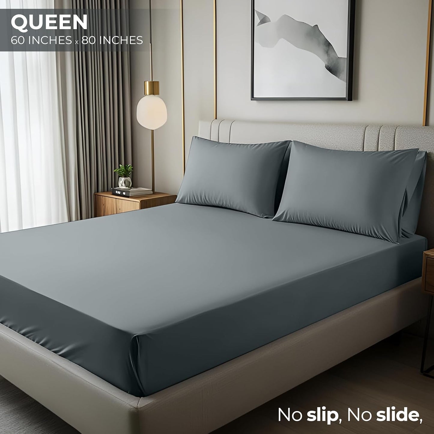 Utopia Bedding Queen Fitted Sheet - Bottom Sheet - Deep Pocket - Soft Microfiber - Shrinkage and Fade Resistant - Easy Care -1 Fitted Sheet Only