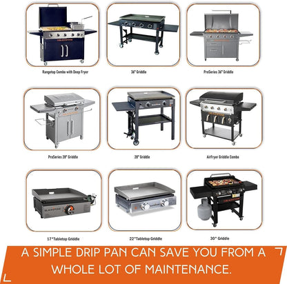 Findful 30-Pack Drip Pans Liners for Blackstone Griddle