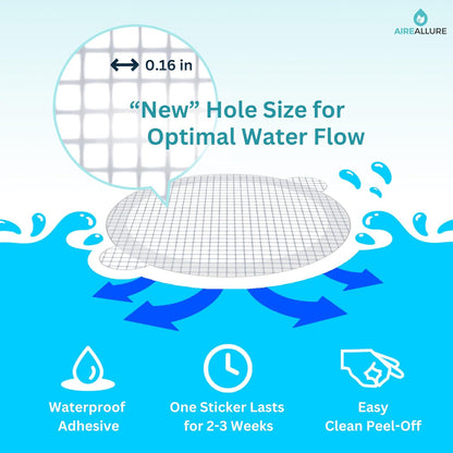 25 Pack Disposable Shower Drain Hair Catcher Mesh Stickers - Peel & Stick Drain Strainers to Prevent Clogs, Strong Waterproof