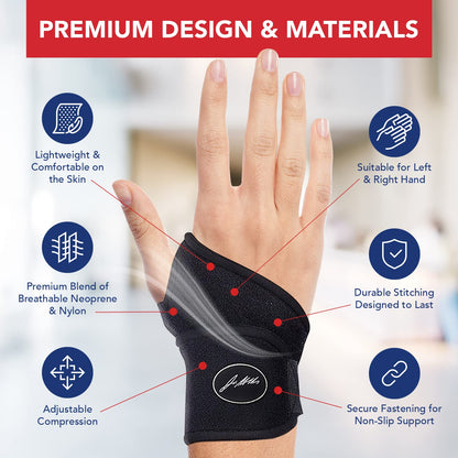 Doctor Developed Wrist Brace, Wrist Wraps for Carpal Tunnel Arthritis, Tendonitis, Hand Support, Ideal for