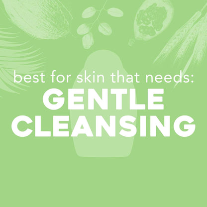 OGX Sensitive + Rose Water & Pink Sea Salt Exfoliating Body Scrub + Rose Quartz, Gentle Exfoliating Daily Body Wash Softens