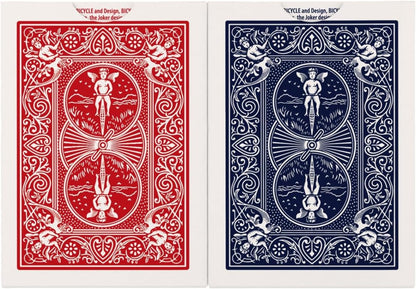 Bicycle Rider Back Playing Cards, Standard Poker Size Deck of Cards, Red & Blue (2 Pack), Classic Cards for Poker