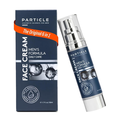 Particle 6-in-1 Face Cream for Men, Mens Daily Hydrating Moisturizer with Vitamin C, Jojoba Oil, Vitamin E & Hyaluronic Acid, Skin Care