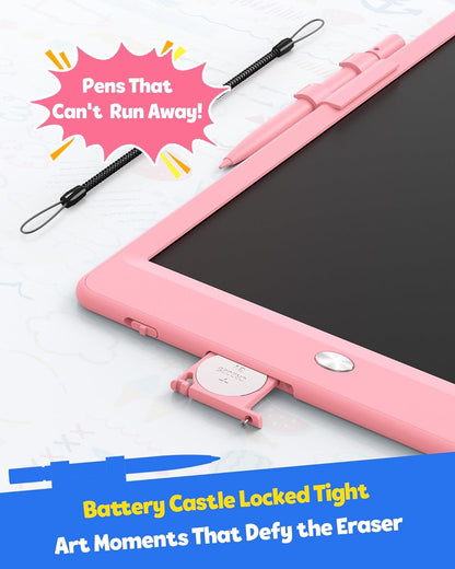 TEKFUN LCD Writing Tablet for Kids, 10-inch Coloring Drawing Pad, Mess Free Doodle Board, Easter Gifts for Girls and