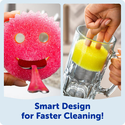 Scrub Daddy Scrub Mommy Sponges - Dish Scrubber + Non-Scratch Cleaning Sponges