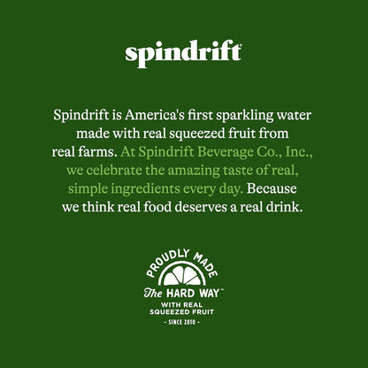 Spindrift Sparkling Water, Lemon Flavored, Made with Real Squeezed Fruit, 12 Fl Oz Cans, Pack of 24 (Only 3 Calories per Can)