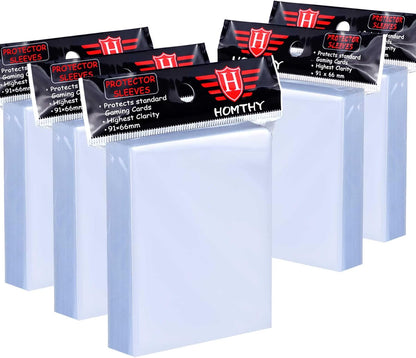 500 Counts Card Sleeves for Trading Cards, Soft Penny Card Sleeves Clear Plastic Card Protectors Fit for Baseball Card, Sports