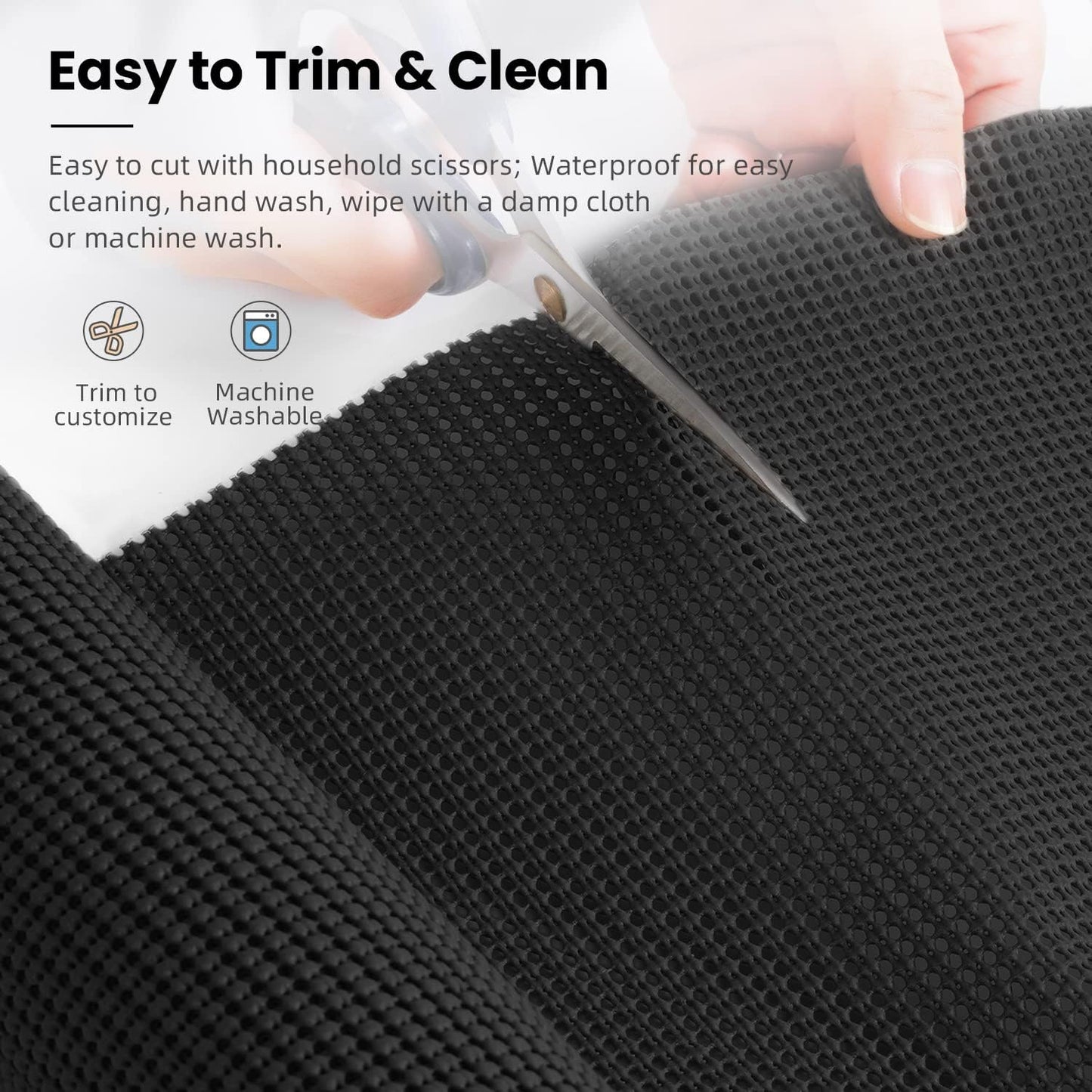 BAGAIL Drawer and Shelf Liner, 12 in X 10 Ft Non-Adhesive Shelf Liners for Kitchen Cabinets, Thick Strong Grip Liners for Desk