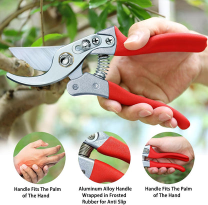 Kynup 8.6" Pruning Shears for Gardening, Garden Shears, Clippers, Garden Scissors, Pruners for Gardening, Heavy Duty Gardening