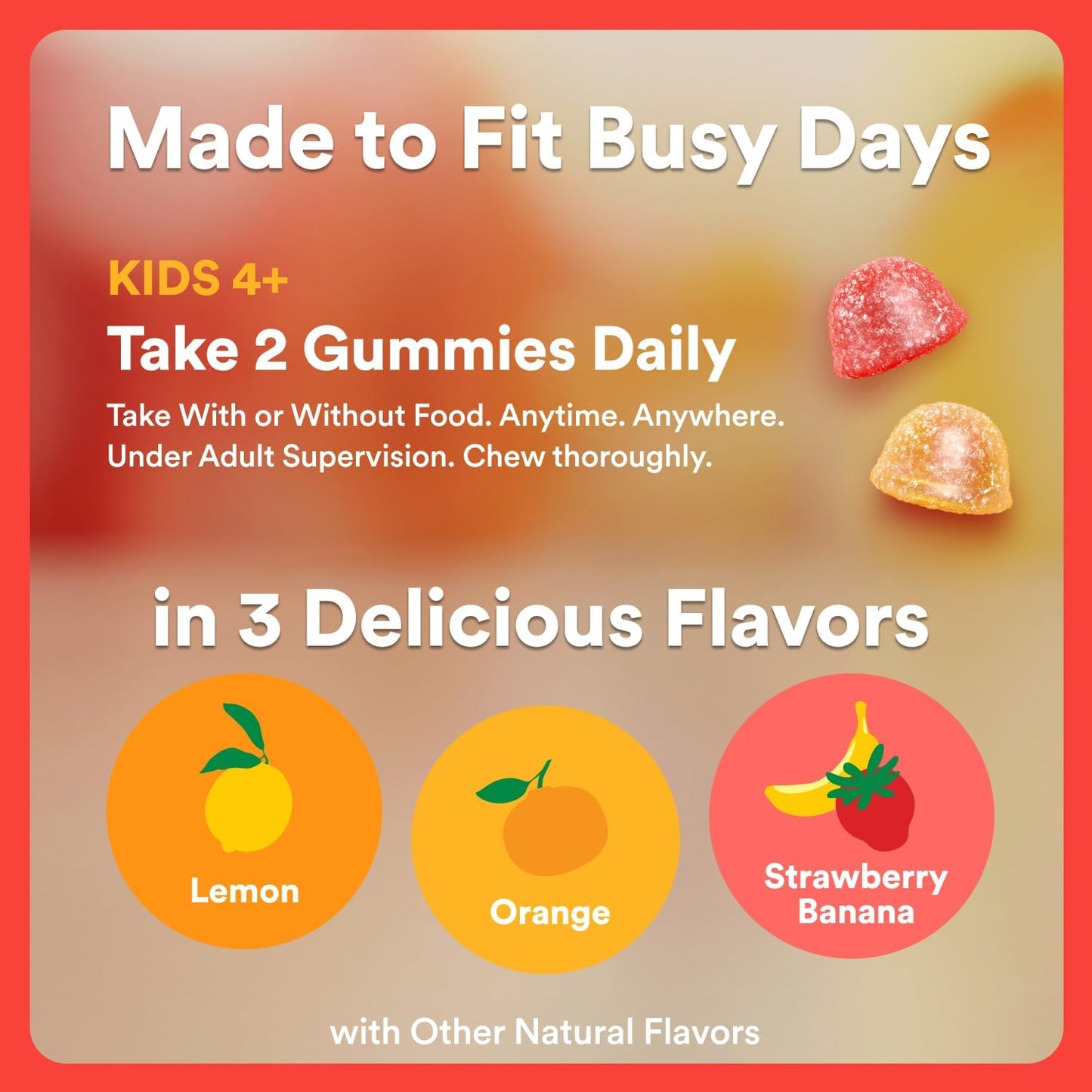SmartyPants Kids Multivitamin Gummies with Omega 3 DHA/EPA, Vitamins D3, C, B12, B6, A, K, and Zinc, Gluten Free, Clean Label, Three Fruit