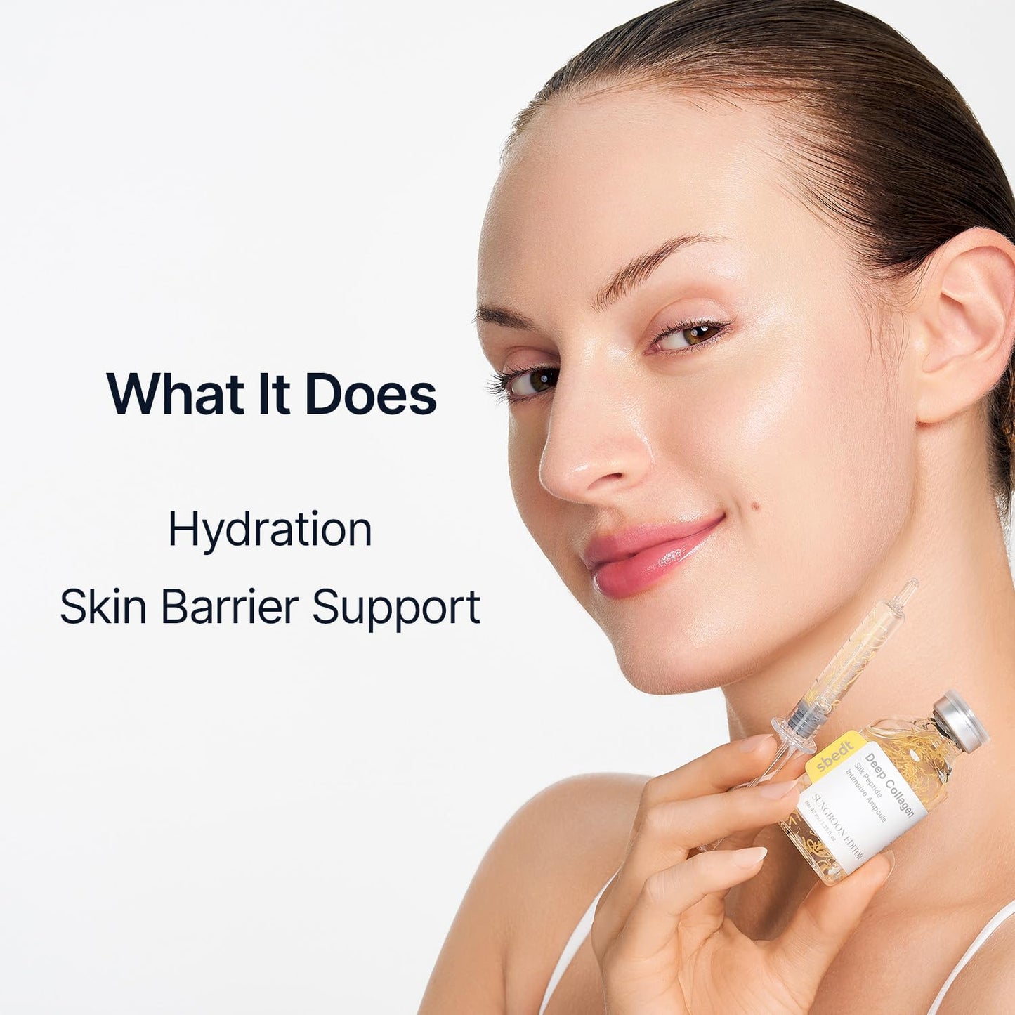 SUNGBOON EDITOR Glow Intensive Silk Peptide Ampoule, Copper Peptides Serum for Face with Collagen & Multi