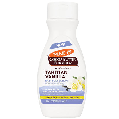 Palmer's Cocoa Butter Formula Tahitian Vanilla Body Lotion, 8.5 Oz, Daily Moisturizing Lotion for Dry Skin with Shea Butter & Vitamin