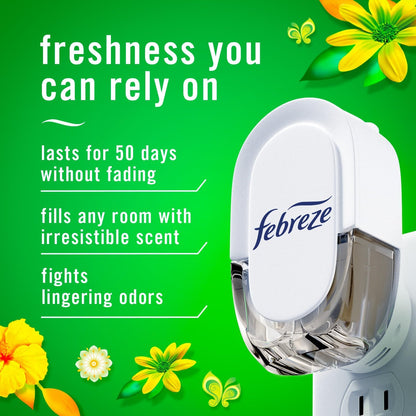 Febreze Plug-In Air Freshener, Odor-Fighting Scented Oil Refill, Air Fresheners for Home, Bathroom and Kitchen, Long Lasting, Gain Original