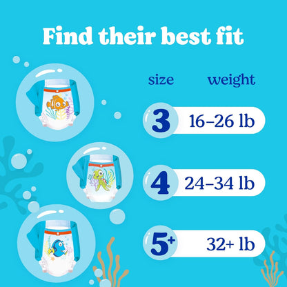 Huggies Little Swimmers Disposable Swim Diapers, Size 5-6 (32+ lbs), 17 Ct