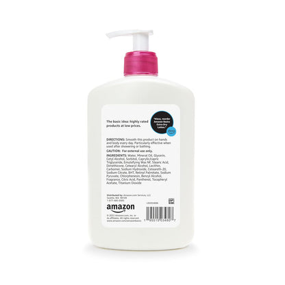 Amazon Basics Body Lotion For Dry Skin with Vitamins B5 & E, Clean Scent, 16 fl oz