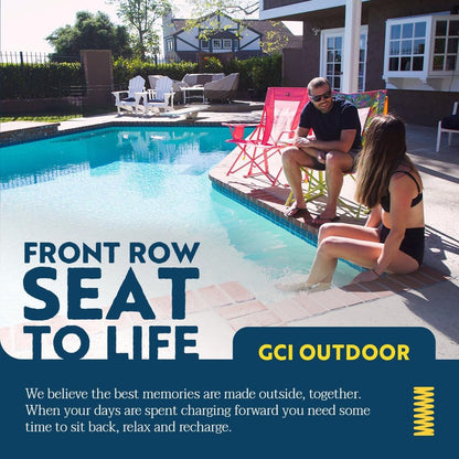 GCI Outdoor Comfort Pro Rocker Camping Chair, Portable Folding Rocking Chair with Durable Armrests & Drink Holder Sweet Tea