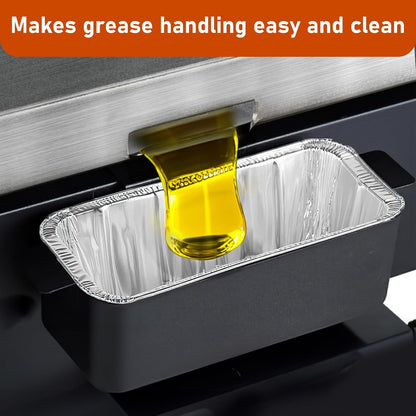 Grease Cup Liners, Disposable Grill Tray, Aluminum Foil Drip Pan Grease Catcher Cup Liner for 17, 22, 28, 36 Inch (30 Pack)