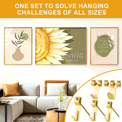 KURUI 303Pcs Picture Hanging Kit, Picture Hangers Assorted Kit with Heavy Duty Picture Hanging Hooks/Hardware Nails/Sawtooth/Wire/D