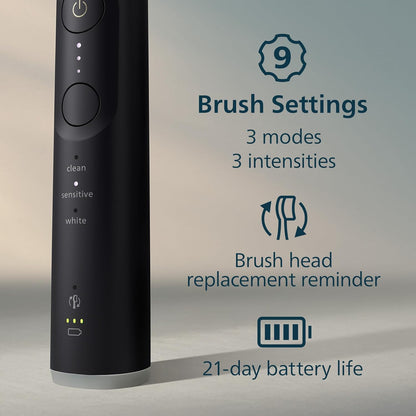 Philips Sonicare 6500 Series Electric Toothbrush - Next-Generation Sonicare Technology, Pressure Sensor, 9 Brushing Settings, SmarTimer