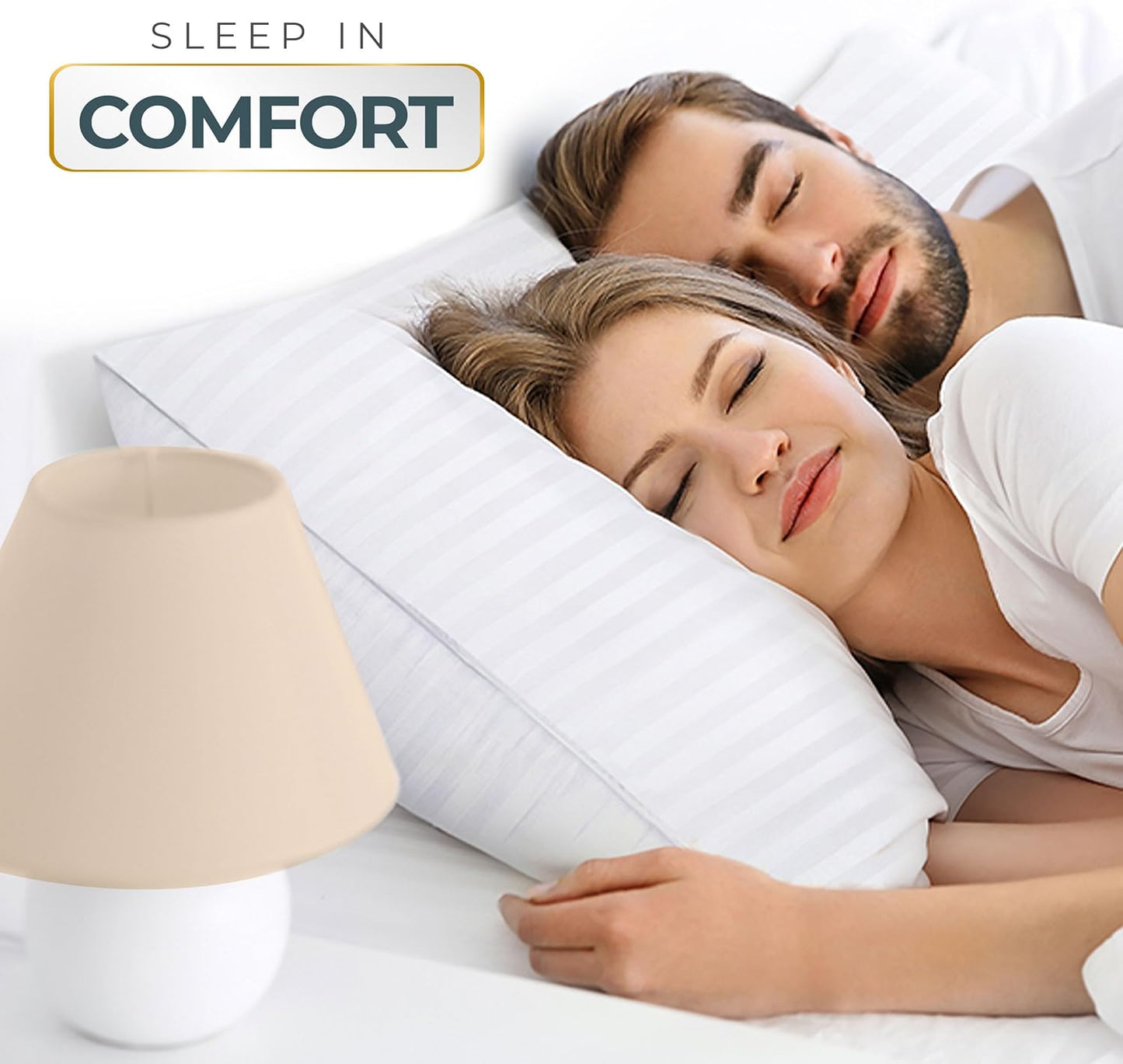Utopia Bedding Bed Pillows for Sleeping Queen Size (White), Set of 2, Down Alternative Pillow for Sleeping, Cooling Hotel Quality Pillow Set for