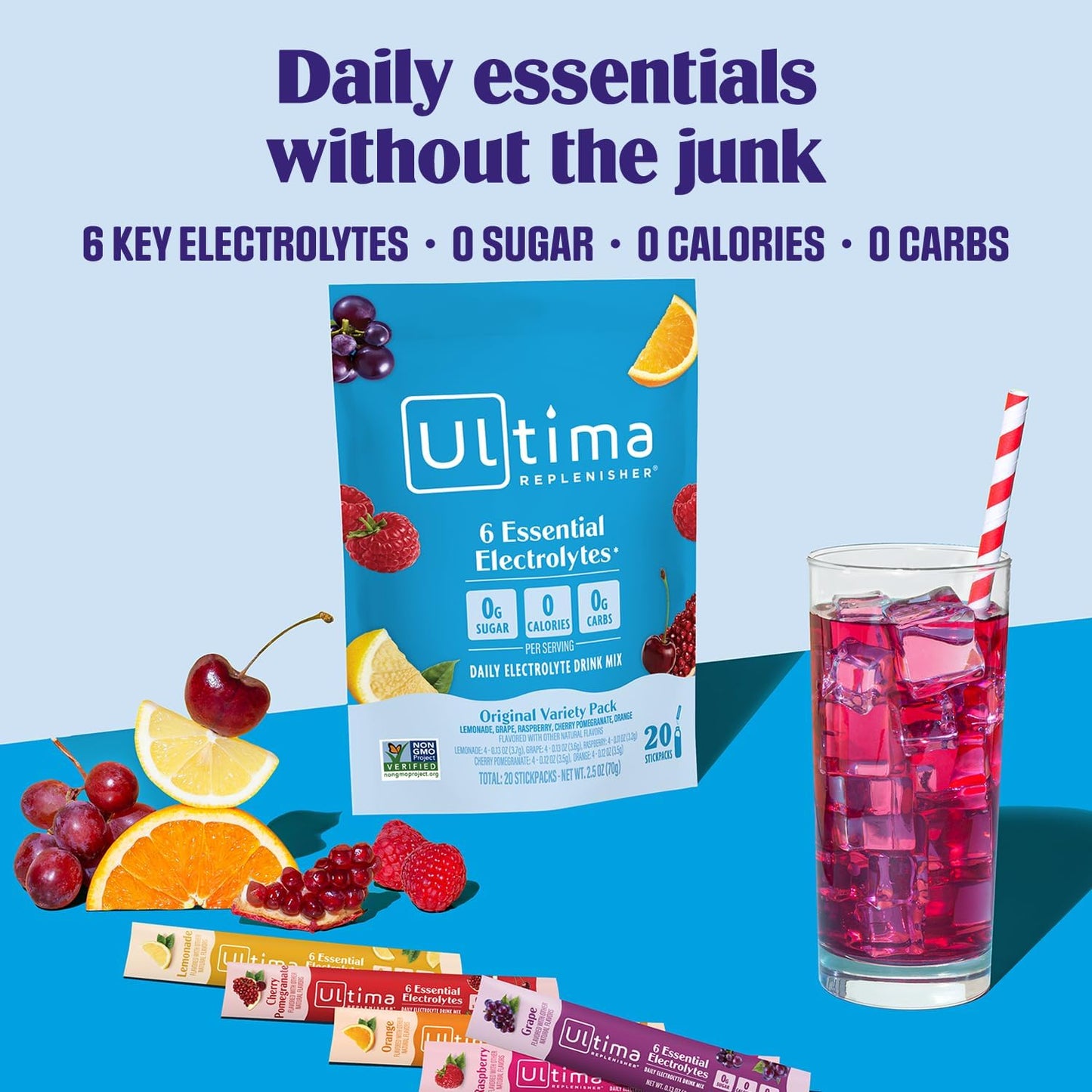 Ultima Replenisher Daily Electrolyte Powder Original Variety