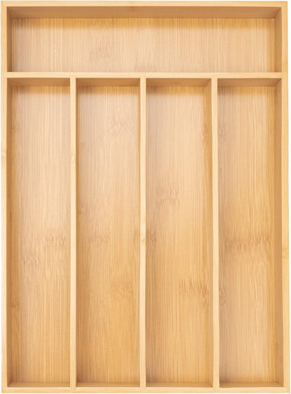 Besilord Silverware Organizer Kitchen Drawer Organizer Utensil Organizer Bamboo Silverware Holder Cutlery Organizer in Drawer Flatware Organizer