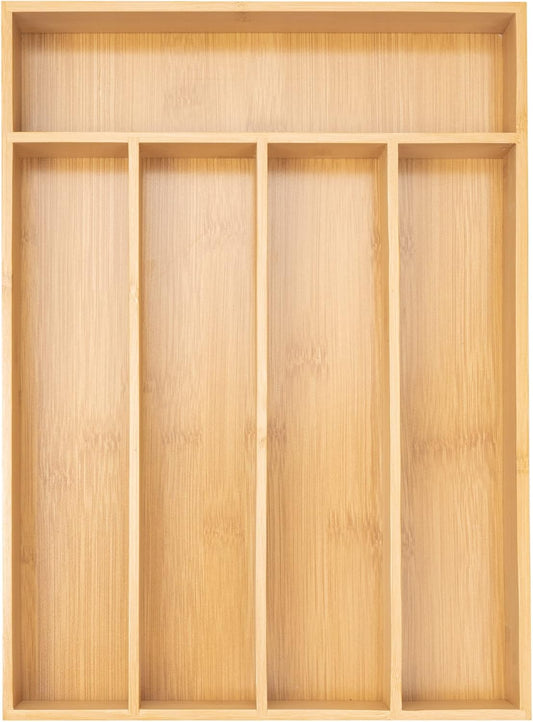 Besilord Silverware Organizer Kitchen Drawer Organizer Utensil Organizer Bamboo Silverware Holder Cutlery Organizer in Drawer Flatware Organizer