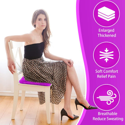 KYSMOTIC Gel Seat Cushion for Long Sitting (Large & Thick), Soft & Breathable, Gel Cushion for Wheelchair, Gel Chair Cushion for Hip