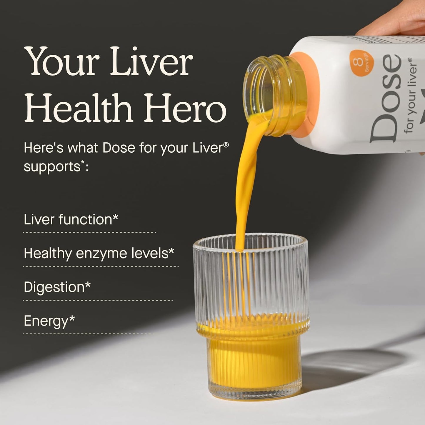 Dose for Your Liver Cleanse Detox & Repair, Made with Organic Milk Thistle Supplement with Turmeric, Dandelion, Ginger, and