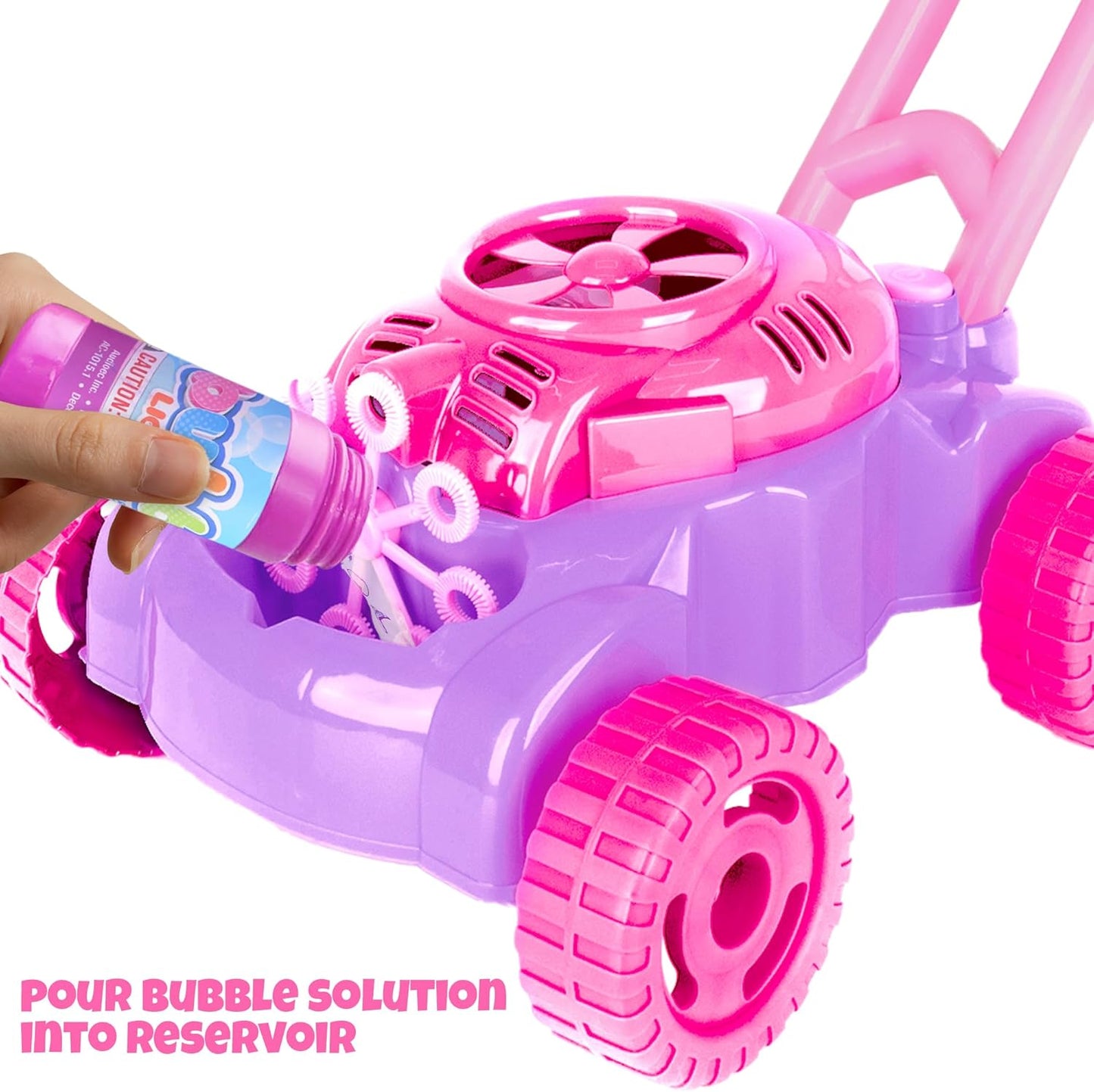 ArtCreativity Bubble Lawn Mower for Toddlers 1-3, Bubble Machine for 1-Year-Old Girl Gifts, Easter Basket Stuffers for
