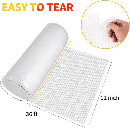Bubble Cushioning Wrap 2 Pack 12 Inch x 72 ft Bubble Wrap for PackingMoving Boxes and Shipping for Your BusinessPerforated Every 12 in.Suitable for