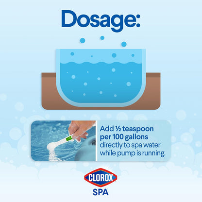 Clorox Pool&Spa Spa Water All-in-One Sanitizer & Shock, Destroys Contaminants, Clears Cloudy Water, 2LB